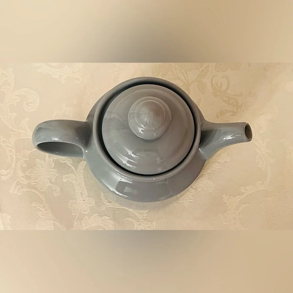 Vintage Cottagecore Waechtersbach West Germany Gray Stoneware Large Teapot